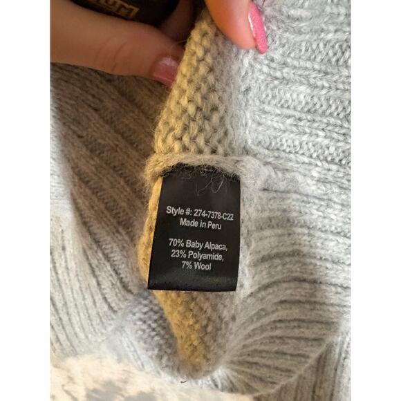 Jenni Kayne Alpaca Cocoon Crewneck Sweater Gray Oversized XXS Minimalist Luxury - Picture 10 of 12